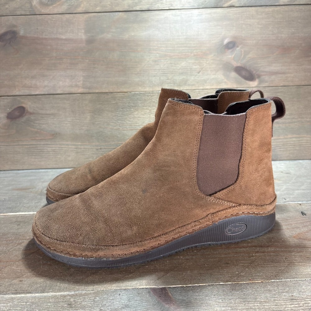Chaco Paonia Womens size 9 shoes Brown Suede Waterproof Ankle Chelsea boots